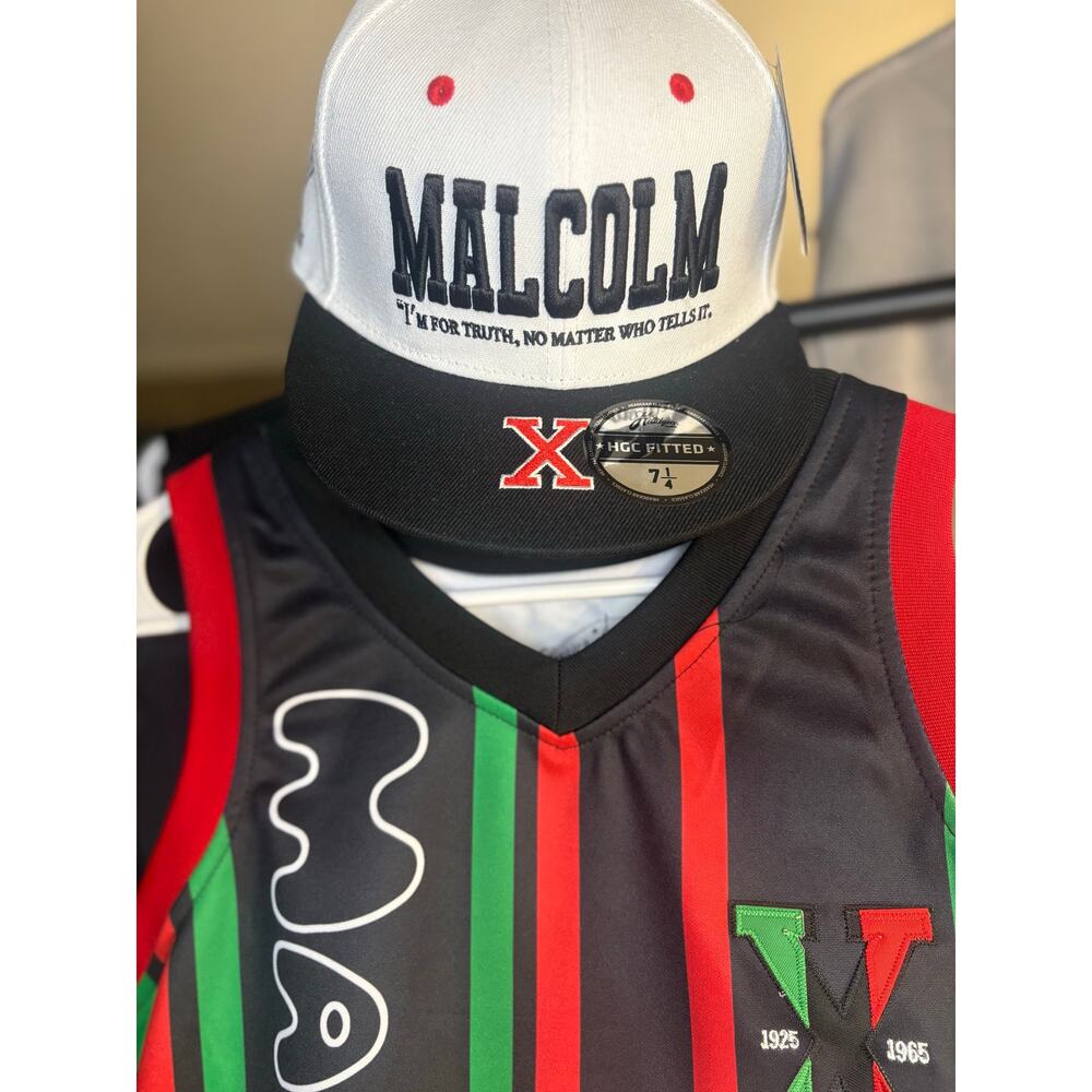 New - Sz S Malcom X Jersey w/ Matching 7 1/4 Hat - Picture 7 of 7